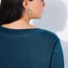 Απαλή πλεκτή μπλούζα με μακρύ μανίκι και λαιμόκοψη V