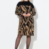 Φόρεμα oversized με μοτίβο zebra
