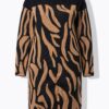 Φόρεμα oversized με μοτίβο zebra