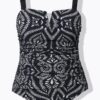 Μαγιό με print paisley και μαλακά cups
