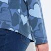 Μπλούζα φούτερ oversized με καρδιές