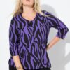 Μπλούζα με κλασική εφαρμογή και μοτίβο zebra