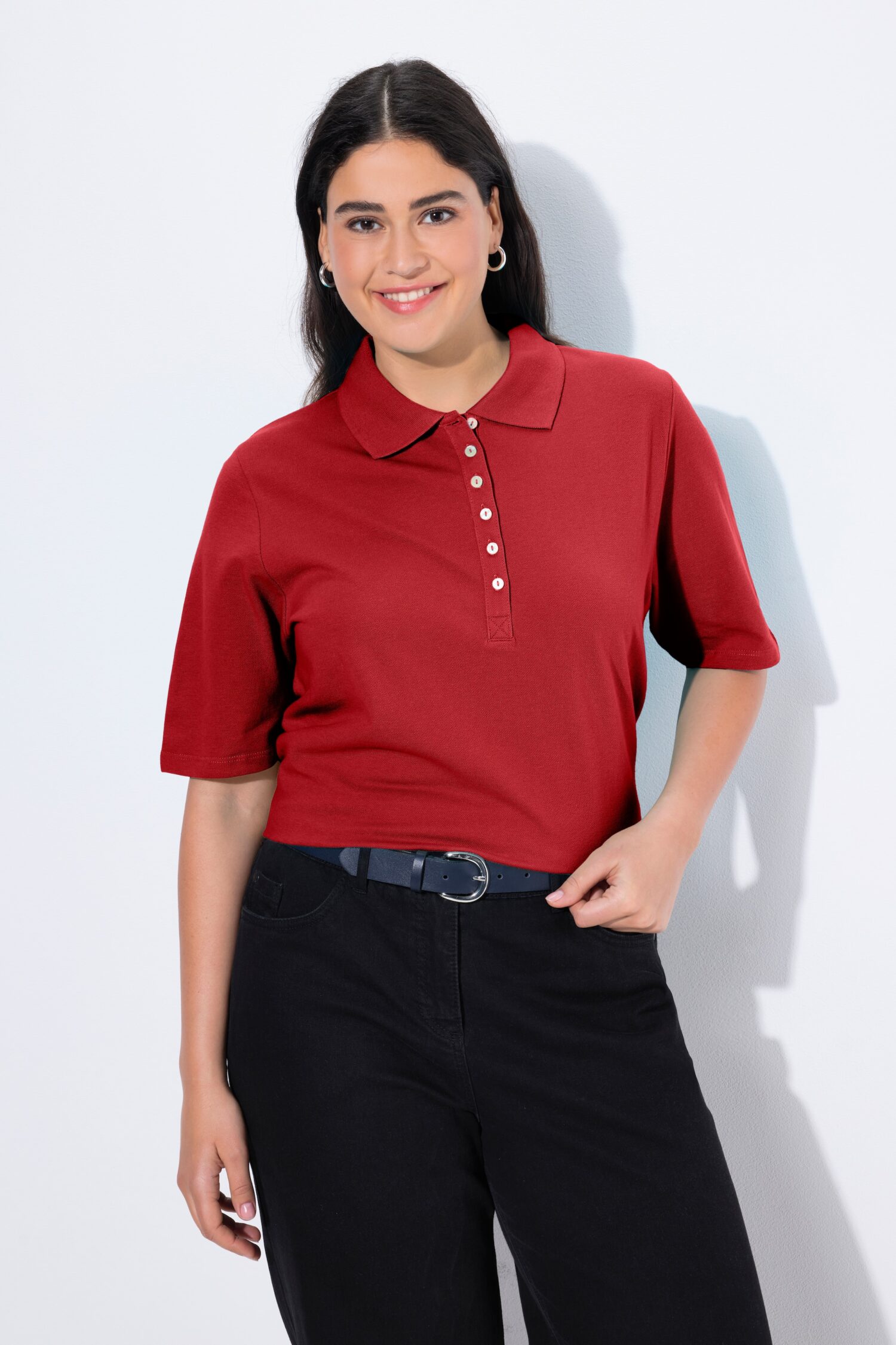 Μπλούζα polo Basic, με κοντό μανίκι