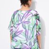 Μπλούζα σιφόν oversized, κοντά μανίκια, αδιαφανές τοπ