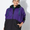 Μπουφάν oversized, αντιανεμικό με κουκούλα