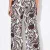 Παντελόνα σε wrap look με μοτίβο paisley