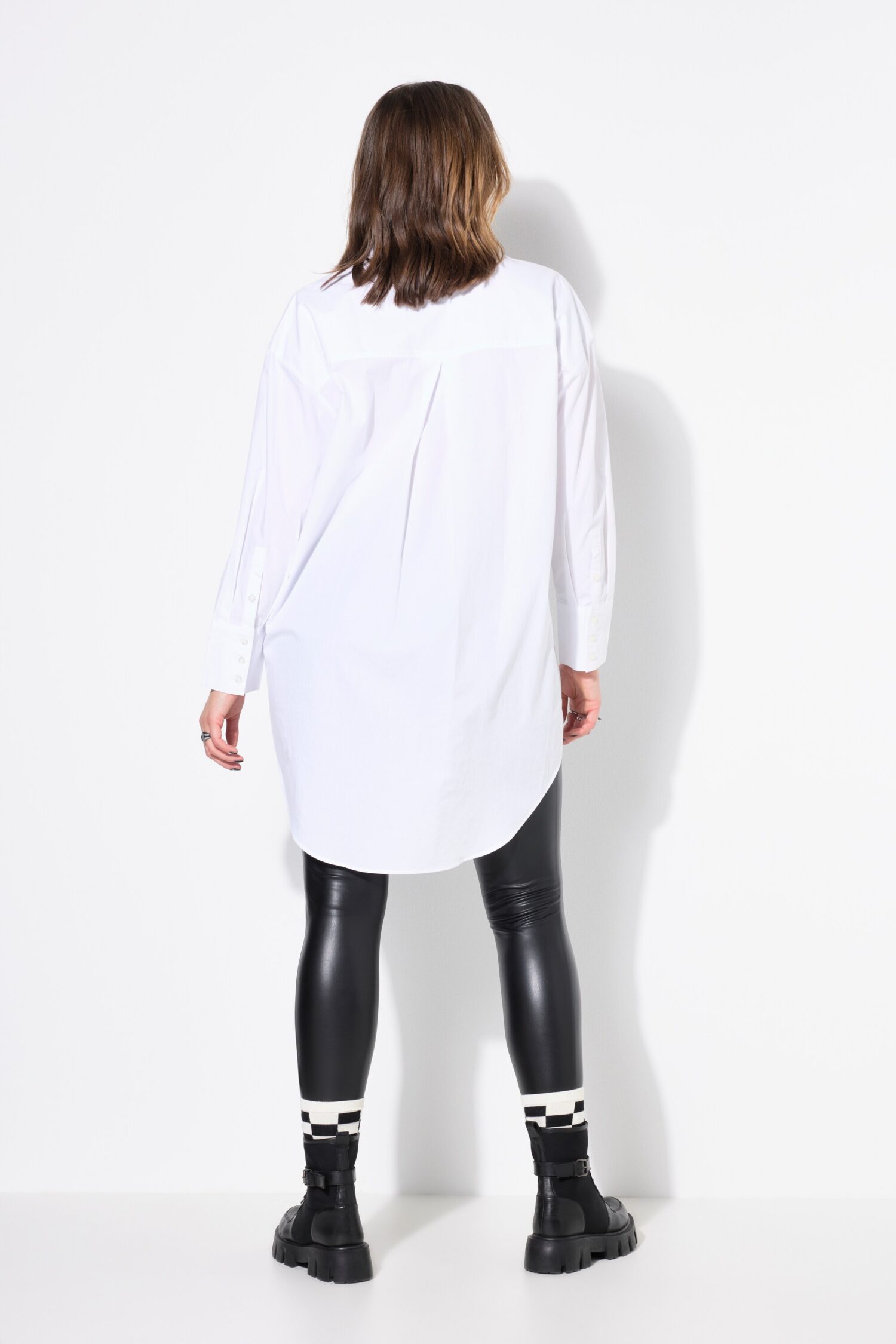 Πουκάμισο μονόχρωμο, μακρύ, oversized