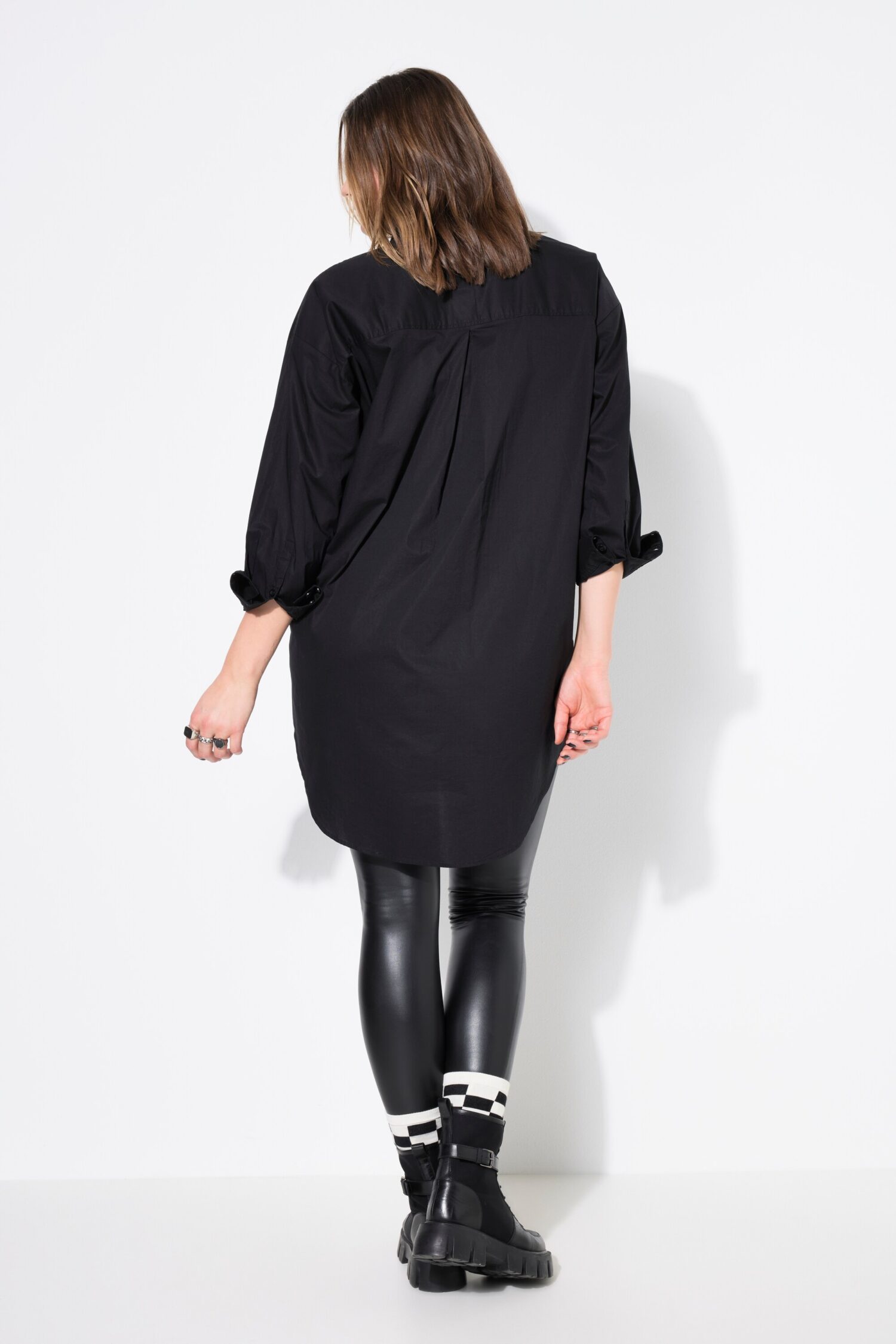 Πουκάμισο μονόχρωμο, μακρύ, oversized