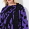 Πουλόβερ oversized με διχρωμία και στρας