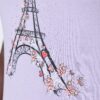 Πυτζάμες σετ με σχέδιο Eiffel Tower και κοντά μανίκια