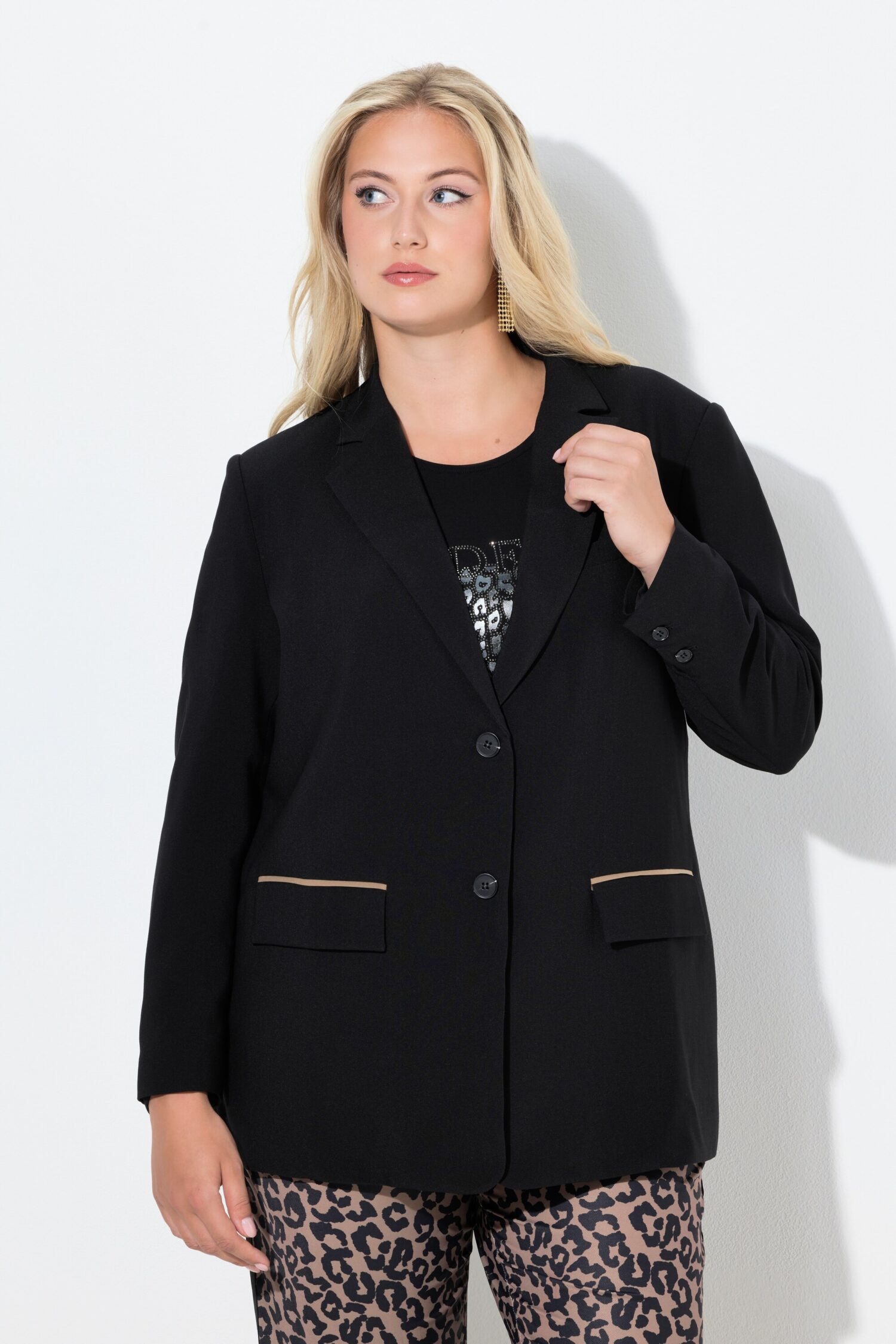 Σακάκι oversized με χρωματιστές λεπτομέρειες