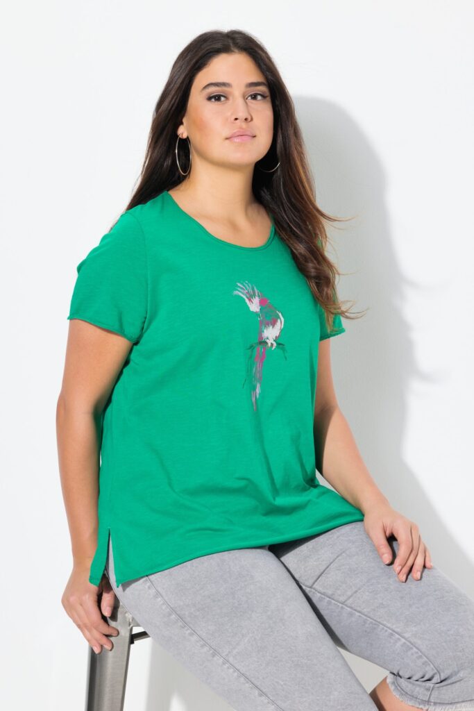 T-Shirt με τύπωμα, στρογγυλή λαιμόκοψη και κοντά μανίκια