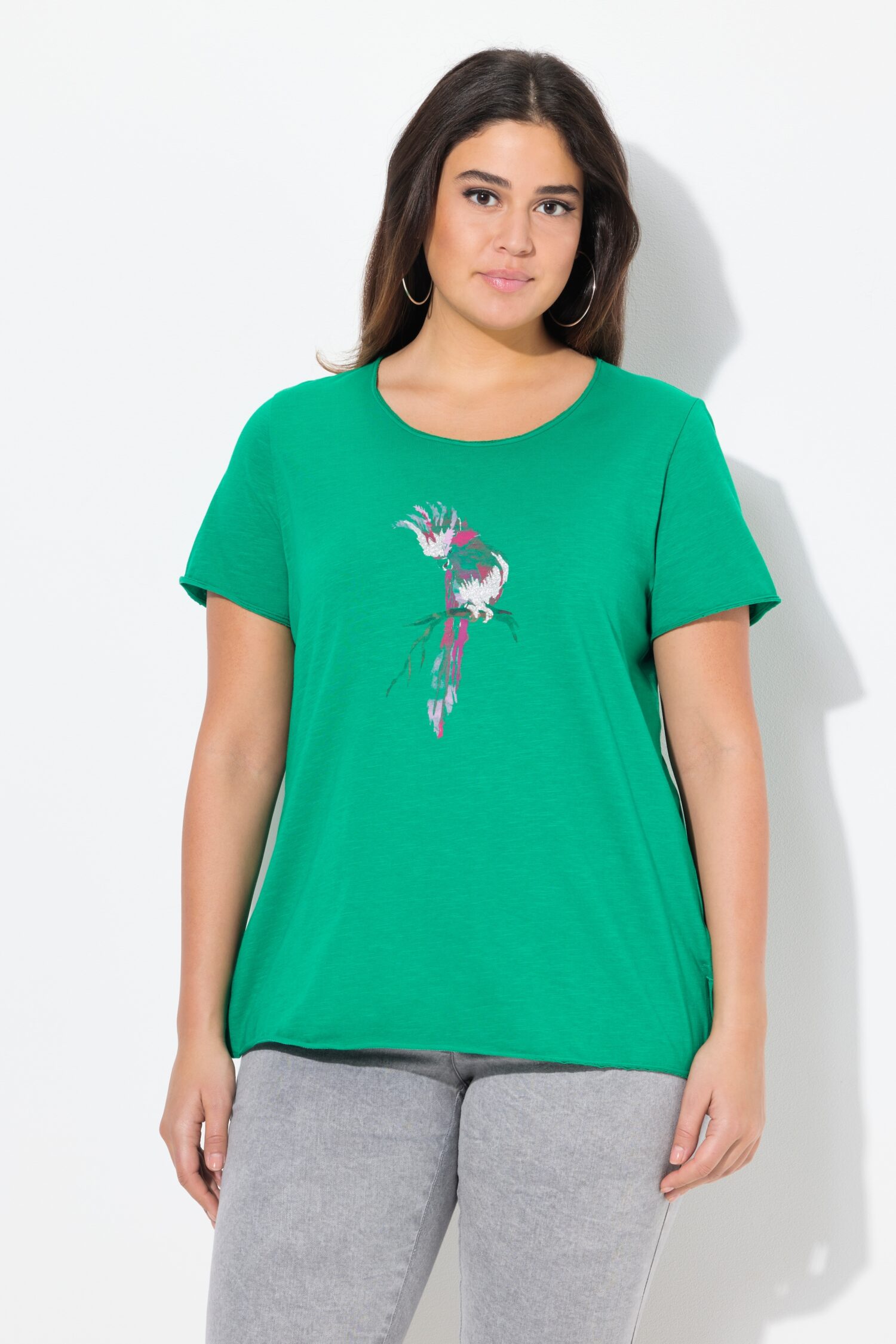 T-Shirt με τύπωμα, στρογγυλή λαιμόκοψη και κοντά μανίκια
