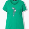 T-Shirt με τύπωμα, στρογγυλή λαιμόκοψη και κοντά μανίκια