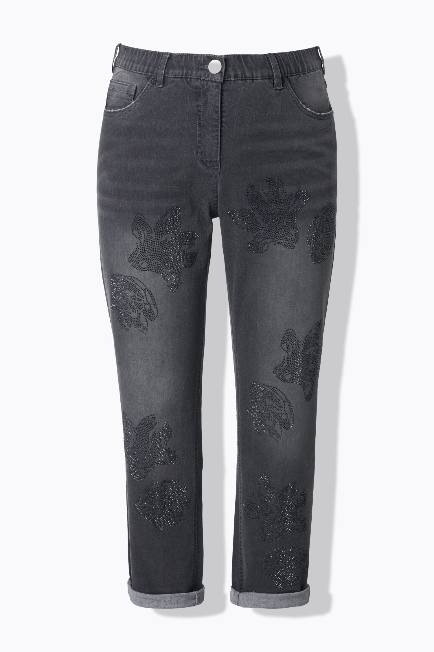Τζιν παντελόνι boyfriend fit με στρας