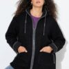 Ζακέτα, από μαλακό teddy fleece στο εσωτερικό και κουκούλα