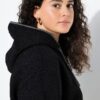 Ζακέτα, από μαλακό teddy fleece στο εσωτερικό και κουκούλα