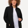 Ζακέτα fleece με φερμουάρ, όρθιο γιακά και μακριά μανίκια