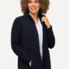 Ζακέτα fleece με φερμουάρ, όρθιο γιακά και μακριά μανίκια