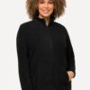 Ζακέτα fleece με φερμουάρ, όρθιο γιακά και μακριά μανίκια