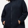 Ζακέτα fleece με φερμουάρ, όρθιο γιακά και μακριά μανίκια