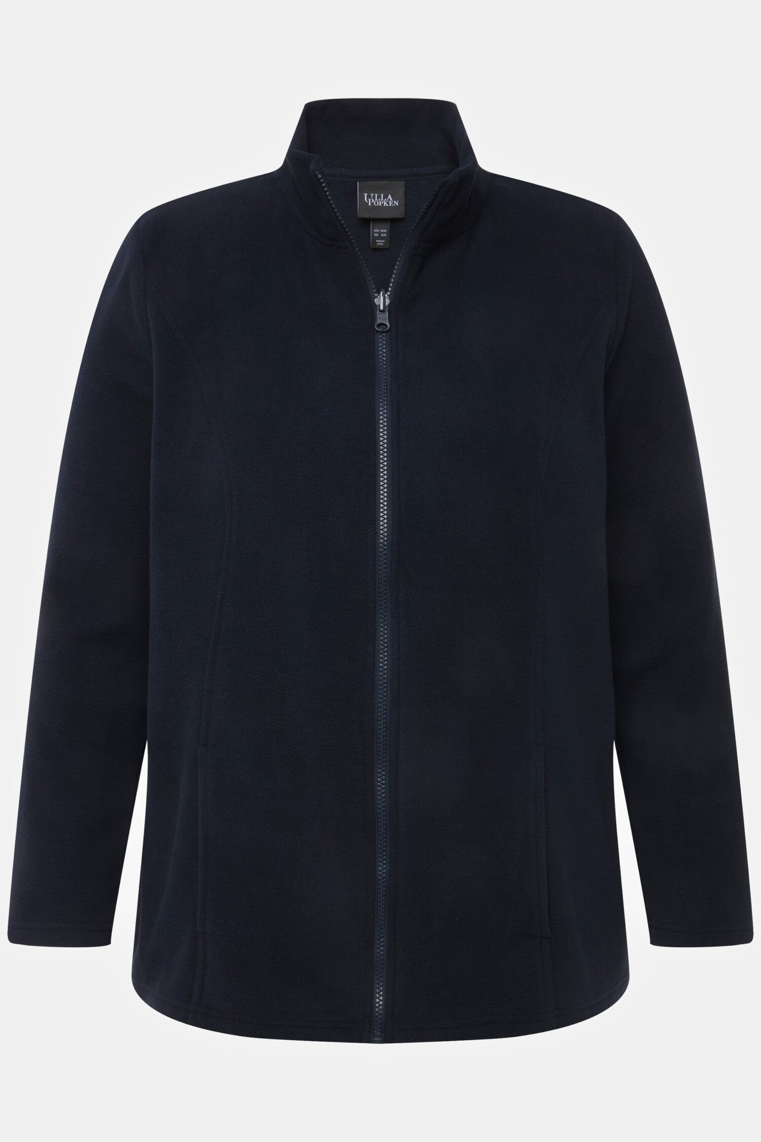 Ζακέτα fleece με φερμουάρ, όρθιο γιακά και μακριά μανίκια