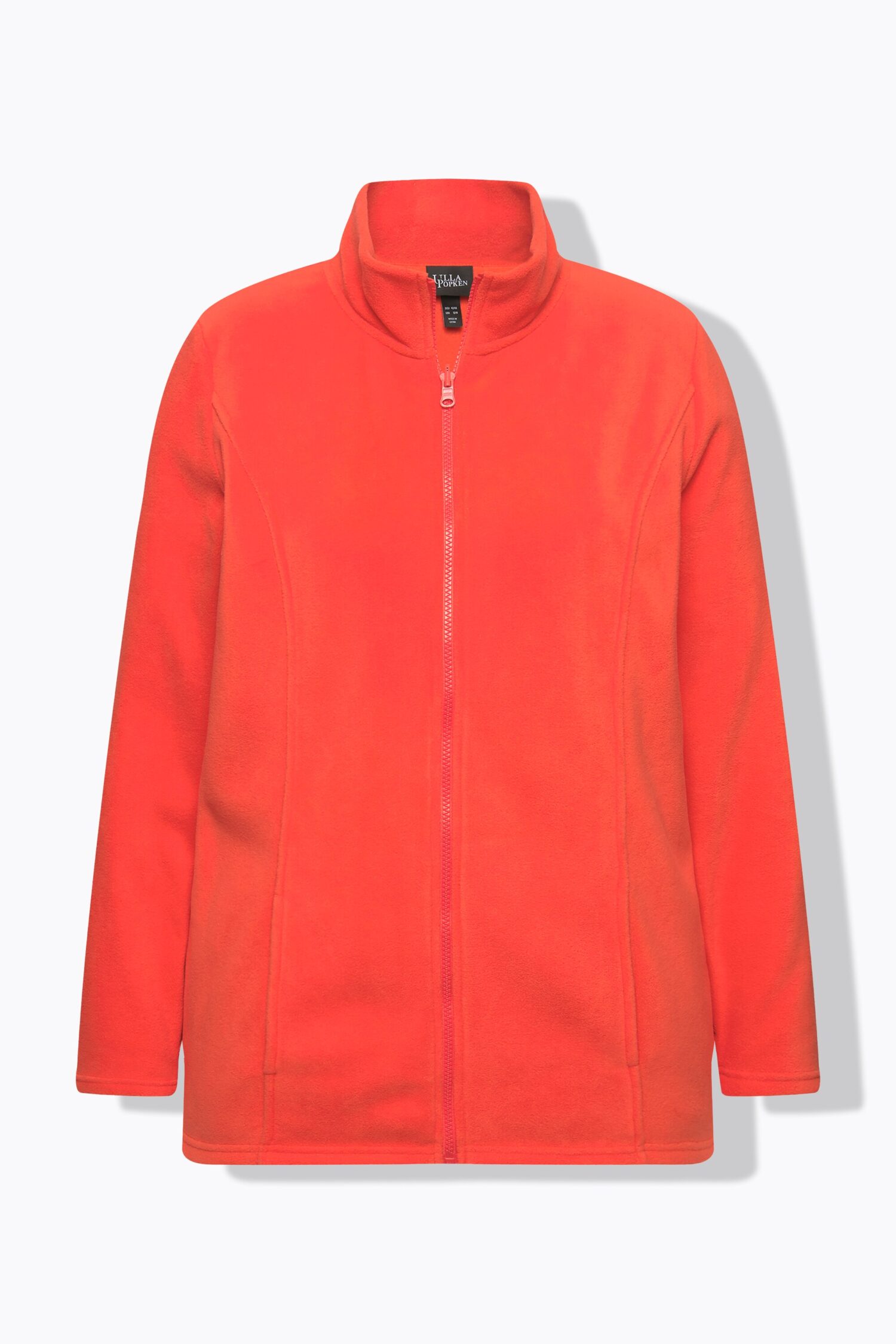 Ζακέτα fleece με φερμουάρ, όρθιο γιακά και μακριά μανίκια
