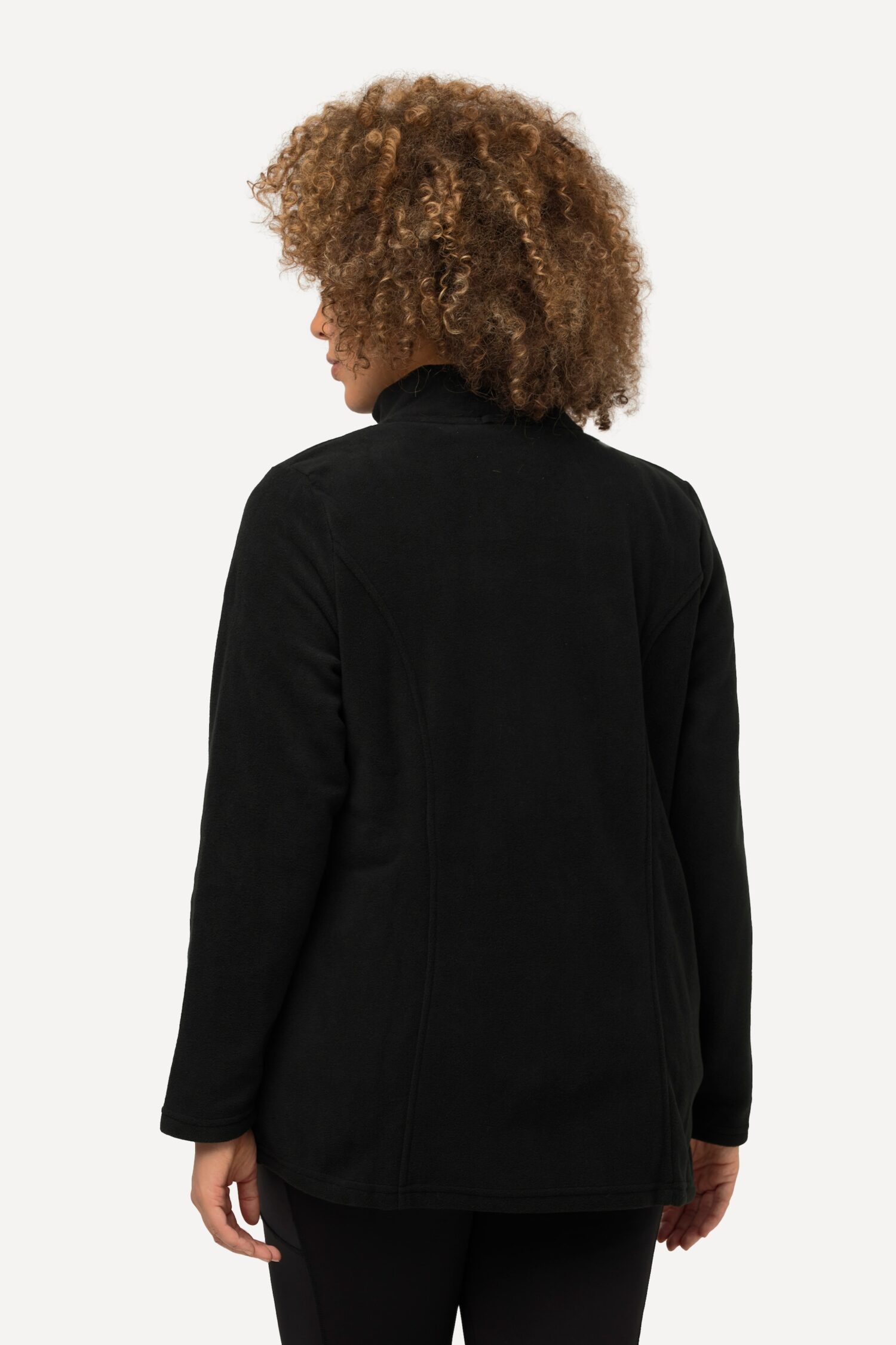 Ζακέτα fleece με φερμουάρ, όρθιο γιακά και μακριά μανίκια