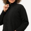 Ζακέτα fleece με φερμουάρ, όρθιο γιακά και μακριά μανίκια