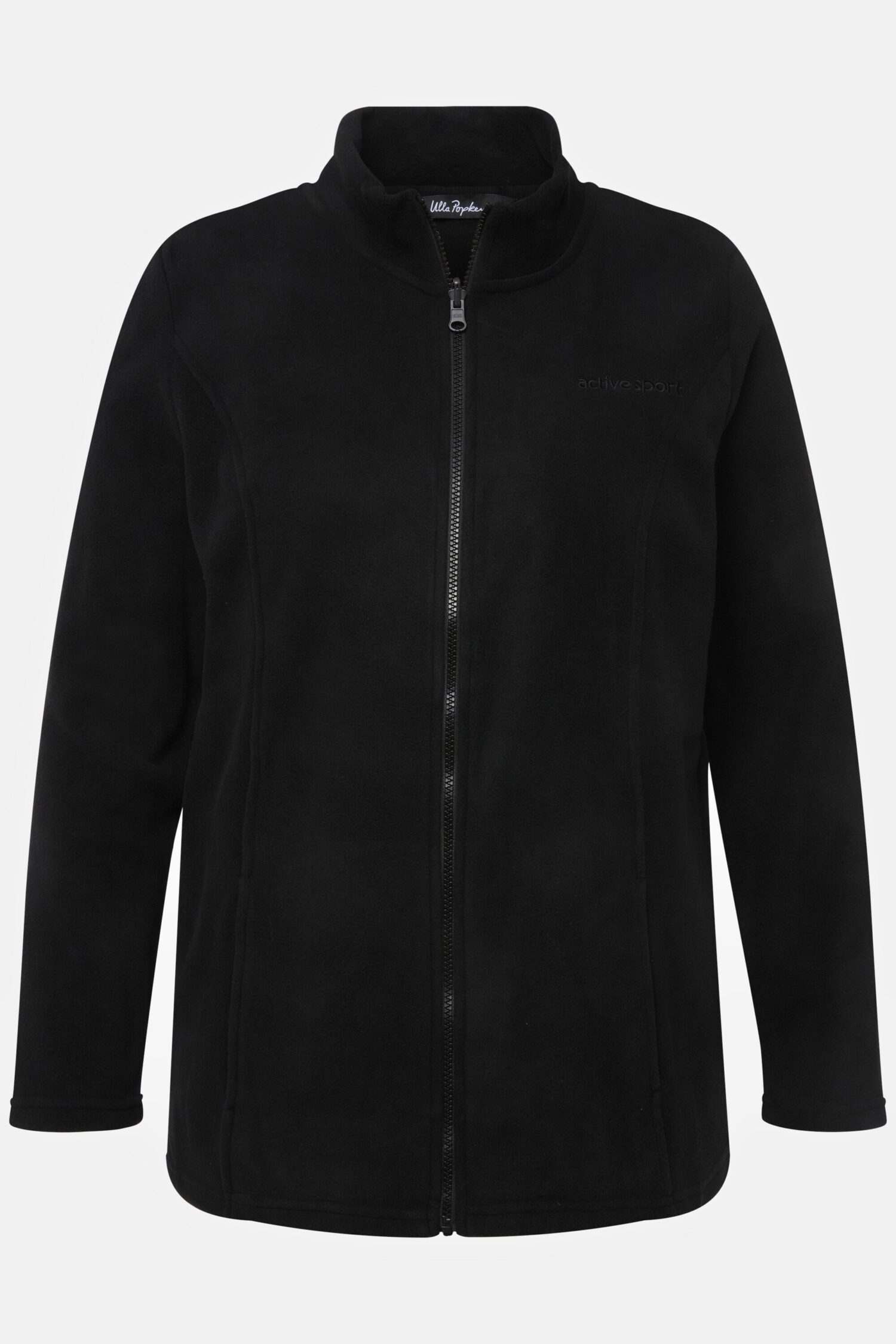 Ζακέτα fleece με φερμουάρ, όρθιο γιακά και μακριά μανίκια