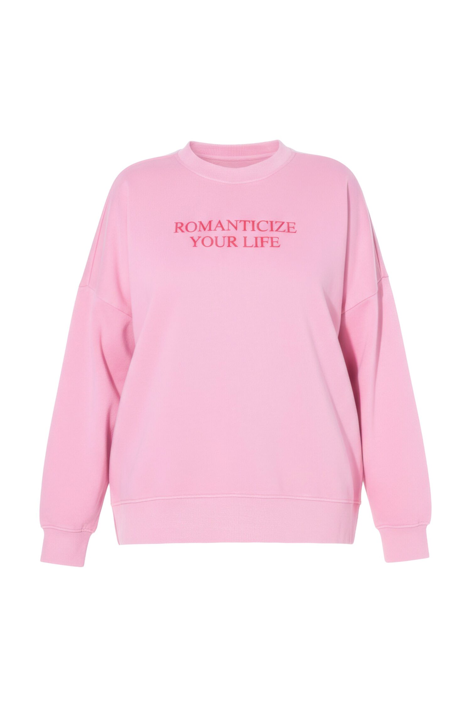 Μπλούζα φούτερ oversized με τύπωμα romanticize και μακριά μανίκια