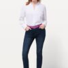 Τζιν παντελόνι skinny με ελαστική μέση και 5 τσέπες