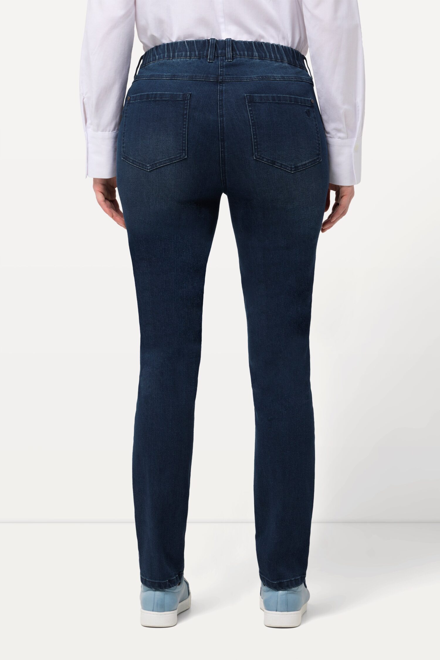 Τζιν παντελόνι skinny με ελαστική μέση και 5 τσέπες