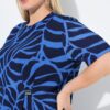 Φόρεμα μίντι oversized με στρογγυλή λαιμόκοψη και φλοράλ μοτίβο allover