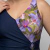 Μαγιό ολόσωμο με wrap look και διακοσμητικό κρίκο