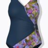 Μαγιό ολόσωμο με wrap look και διακοσμητικό κρίκο