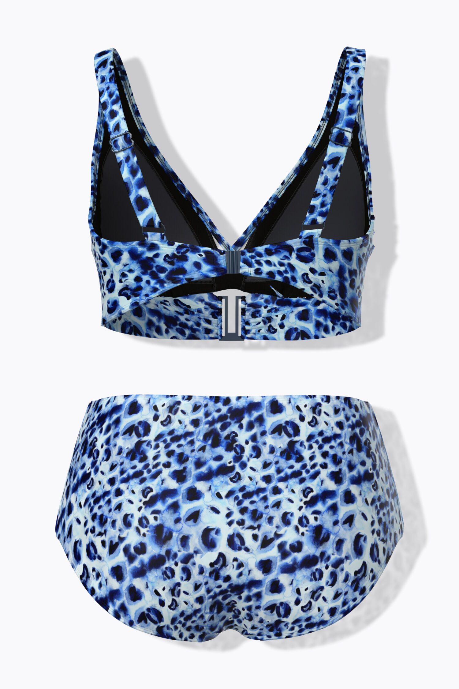 Μπικίνι σετ με animal print και διακοσμητικές αγκράφες