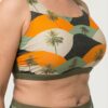 Μπικίνι σετ με palm print και ρυθμιζόμενες τιράντες