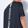 Μπλούζα αθλητική oversized με τύπωμα "Get Strong"