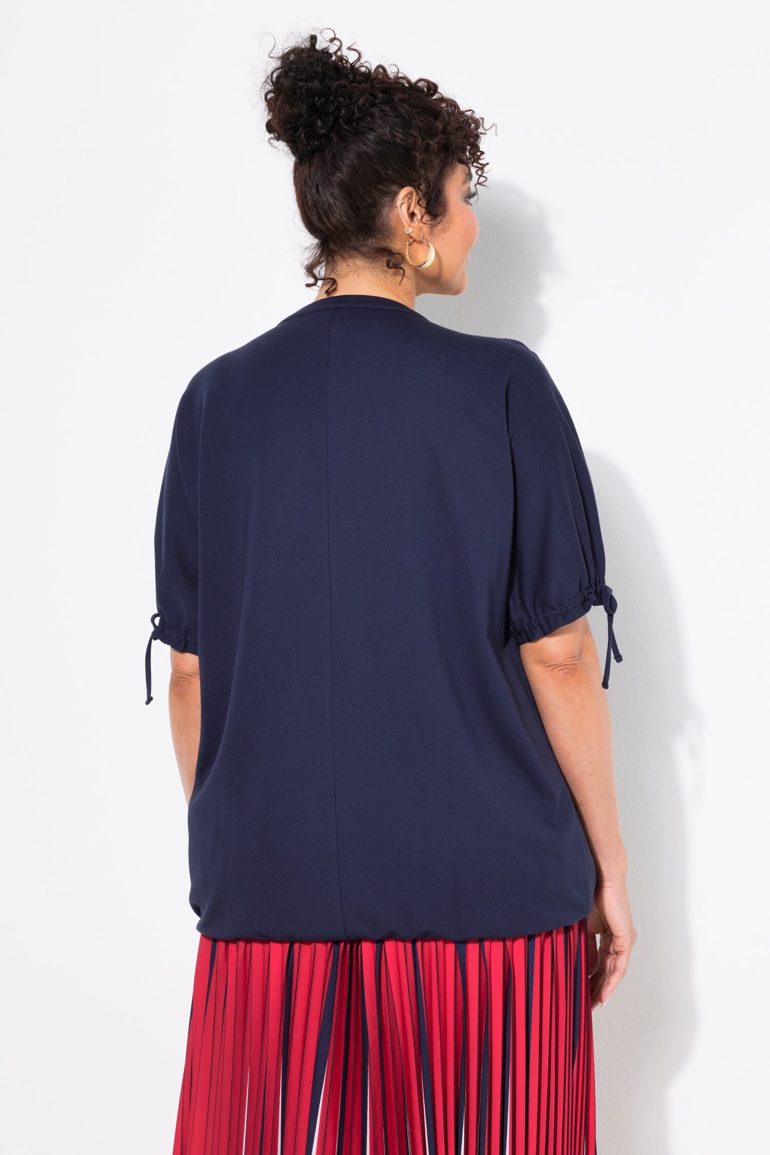 Μπλούζα φούτερ oversized με κοντά μανίκια