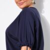 Μπλούζα φούτερ oversized με κοντά μανίκια