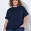 Μπλούζα φούτερ oversized με πλαϊνά σκισίματα
