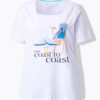 Μπλούζα με κλασική εφαρμογή και σχέδιο coast