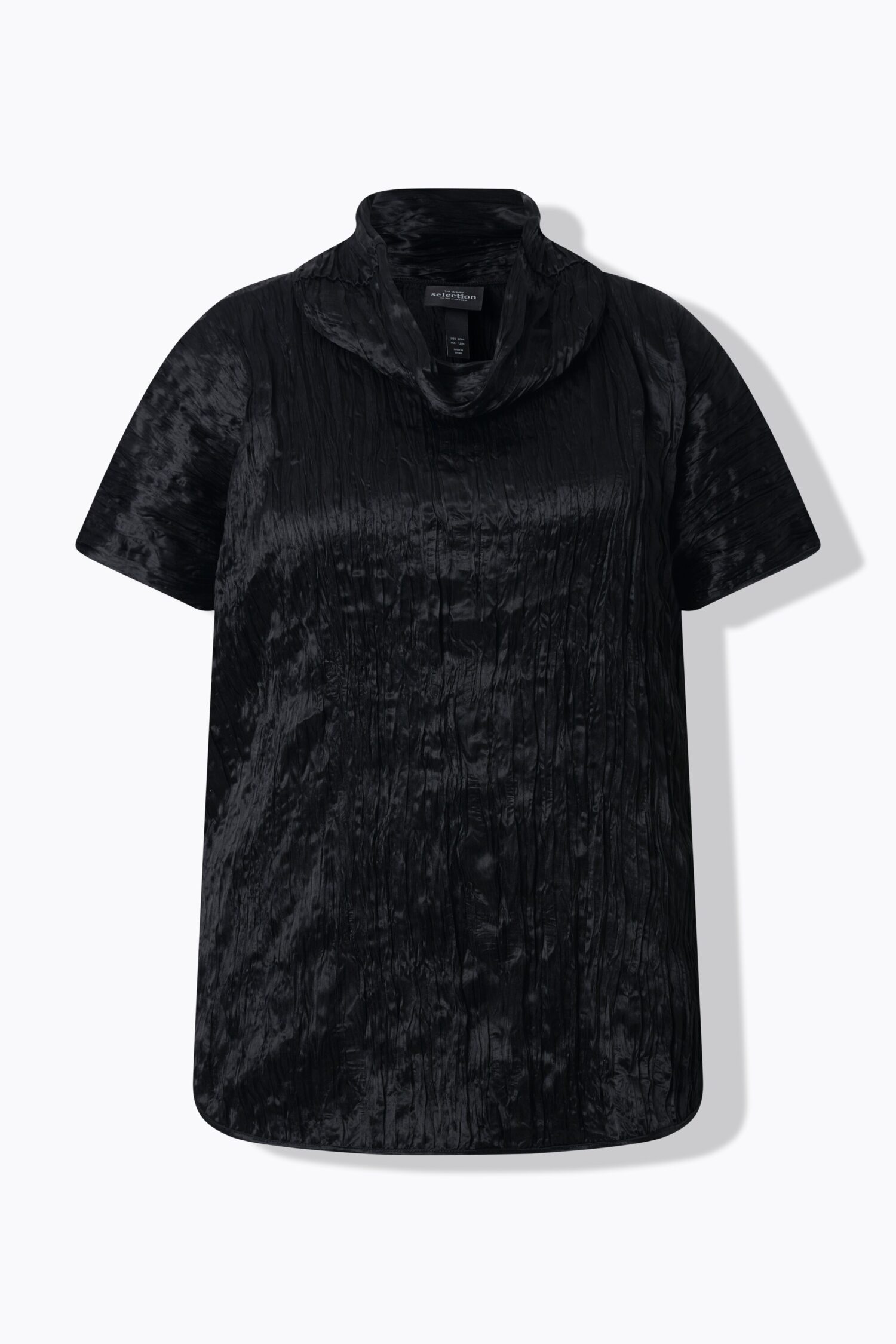 Μπλούζα oversized με crinkle λεπτομέρειες με φαρδύ γιακά