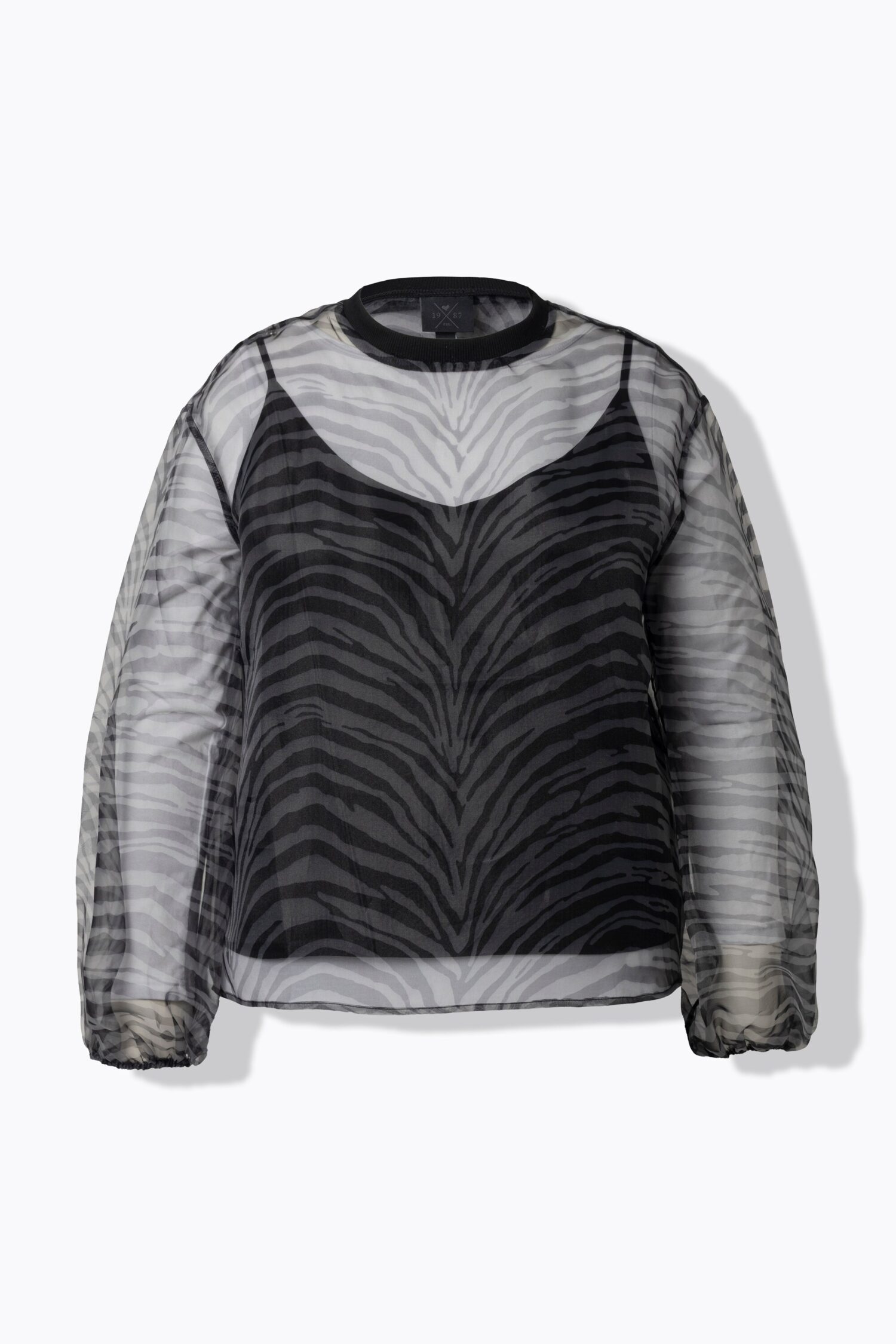 Μπλούζα oversized με layers και animal print