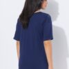Μπλούζα oversized με λεπτή υφή και κοντά μανίκια