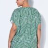 Μπλούζα oversized με στρογγυλεμένο τελείωμα