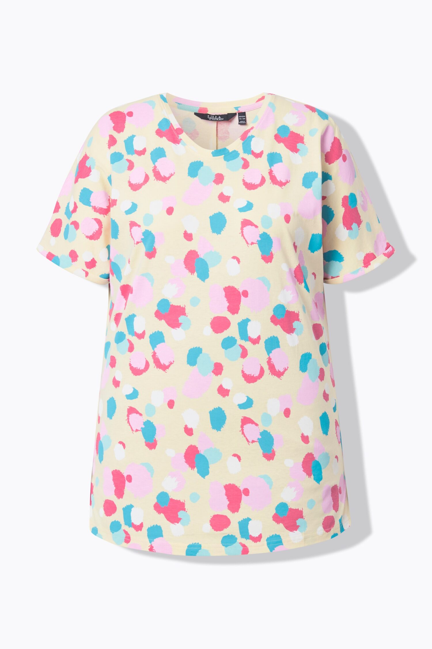 Μπλούζα πουά oversized με στρογγυλή λαιμόκοψη