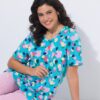 Μπλούζα πουά oversized με στρογγυλή λαιμόκοψη