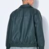 Μπουφάν σε boxy fit, oversized με δερμάτινη όψη